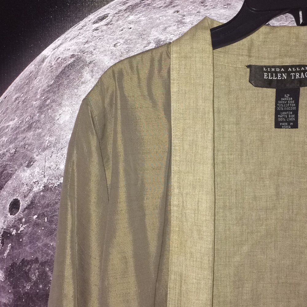 Linda Allard Ellen Tracy silk linen jacket - Picture 4 of 6
